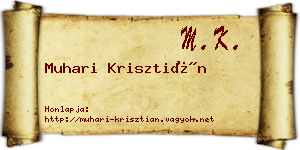 Muhari Krisztián névjegykártya